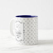 Samoyed mam (wit) Cute Fun Dog mama Tweekleurige Koffiemok (Voorkant links)