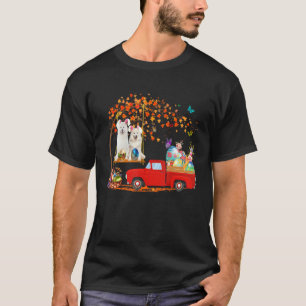 Samoyed met bunny Ear Red Truck met eieren T-shirt