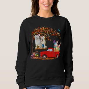 Samoyed met bunny Ear Red Truck met eieren Trui