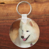 Samoyed, met Digital Oil Painting Effects, key Sleutelhanger (Voorkant)