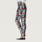 Samoyed met Hartrozen Valentijnsdag Leggings (Links)