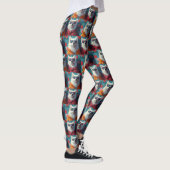 Samoyed met Hartrozen Valentijnsdag Leggings (Rechts)