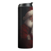 Samoyed met kerstman Feestelijke Kerstmis Thermosbeker (Gedraaid links)