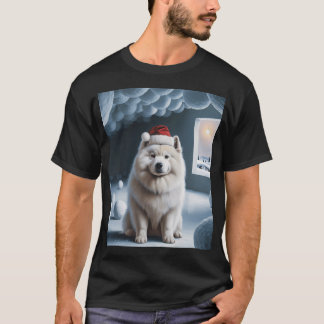 Samoyed met Kerstmuts T-shirt