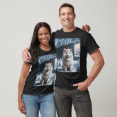 Samoyed met Kerstmuts T-shirt (Unisex)
