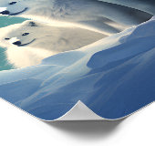 Samoyed met pups poster (Hoek)