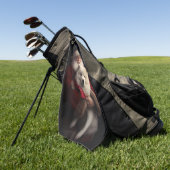 Samoyed Met Sinterklaas Feestelijke Kerstmis Golfhanddoek (Groen)