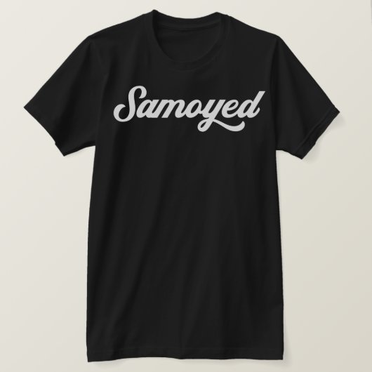 Samoyed Minimalist Text Chic Statement T-shirt (Design voorkant)