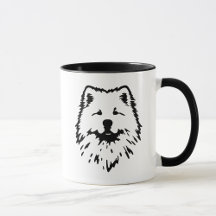 Samoyed Minimalistische Geïllustreerde Elegante & 