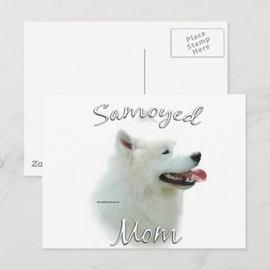 Samoyed Moeder 2 Briefkaart (Voorkant / Achterkant)
