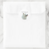 Samoyed Moeder 2 Ronde Sticker (Tas)
