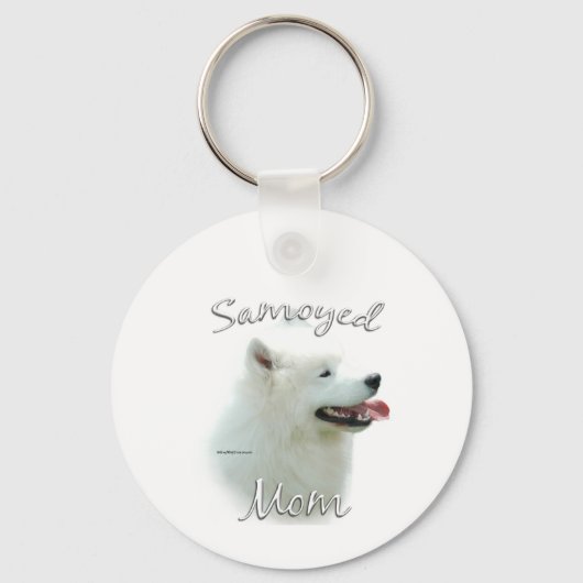 Samoyed Moeder 2 Sleutelhanger (Voorkant)