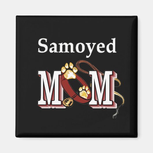 Samoyed MOEDER Cadeaus Magneet (Voorkant)