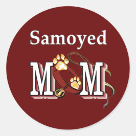 Samoyed MOM-cadeaus Ronde Sticker