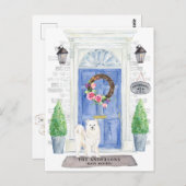 Samoyed Moving Announcement Briefkaart (Voorkant / Achterkant)