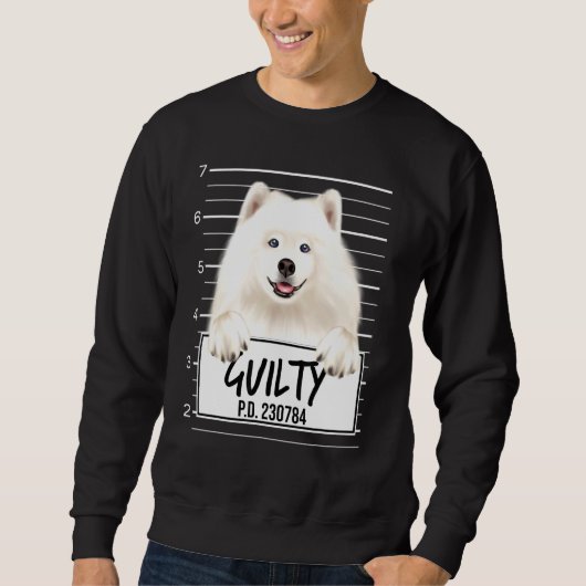 Samoyed Mugshot Schuldig Hond Trui (Voorkant)