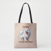 Samoyed - Naam van hond toevoegen, tekst wijzigen Tote Bag (Voorkant)