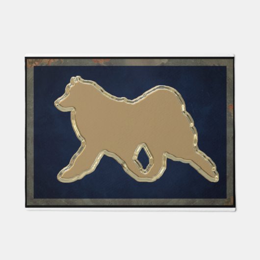 Samoyed Non-Slip Rubber 18 x 24-inch deurmat (Voorkant)