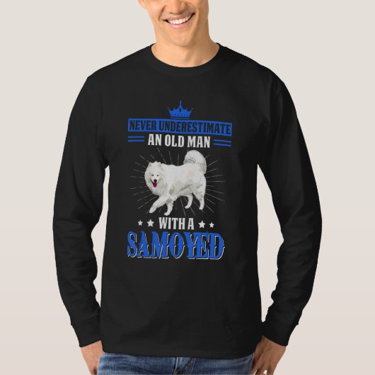 Samoyed Old Man Dog Owner Pet Puppy T-shirt (Voorkant)