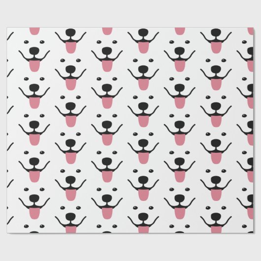 Samoyed omlooppapier glimlachen cadeaupapier (Vlak)