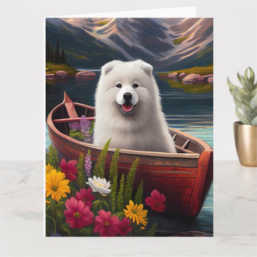Samoyed op een peddel: een Schilderachtig avontuur Kaart (Kleine Plant)