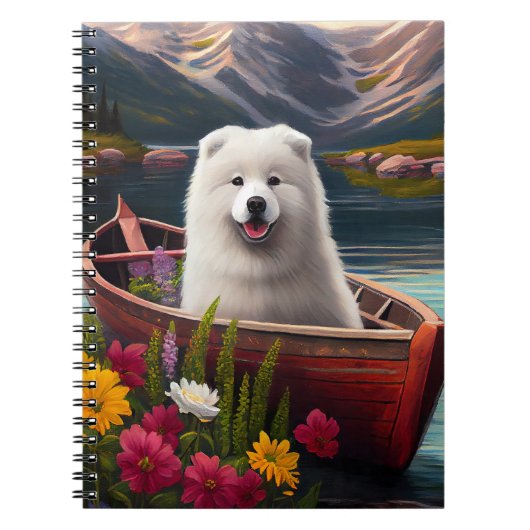 Samoyed op een peddel: een Schilderachtig avontuur Notitieboek (Voorkant)