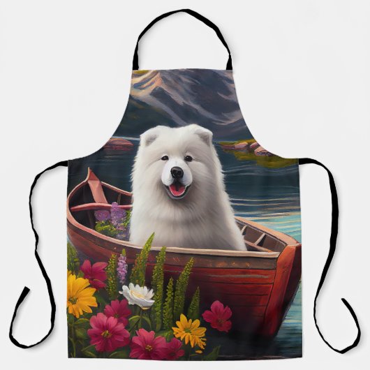 Samoyed op een peddel: een Schilderachtig avontuur Schort (Voorkant)