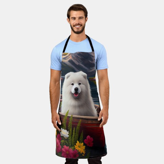 Samoyed op een peddel: een Schilderachtig avontuur Schort (Gedragen)