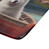 Samoyed op een peddel: een Schilderachtig avontuur Snijplank (Hoek)