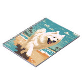 Samoyed op het strand notitieboek (Linkerzijde)
