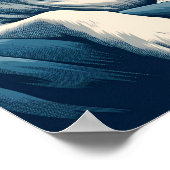 Samoyed op het strand poster (Hoek)