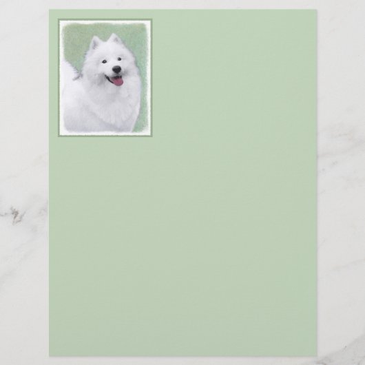 Samoyed Painting - Cute Original Dog Art (Voorkant)