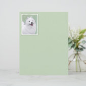 Samoyed Painting - Cute Original Dog Art (Staand voorkant)
