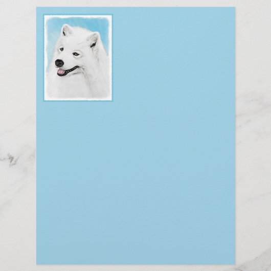 Samoyed Painting - Cute Original Dog Art (Voorkant)
