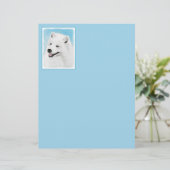 Samoyed Painting - Cute Original Dog Art (Staand voorkant)