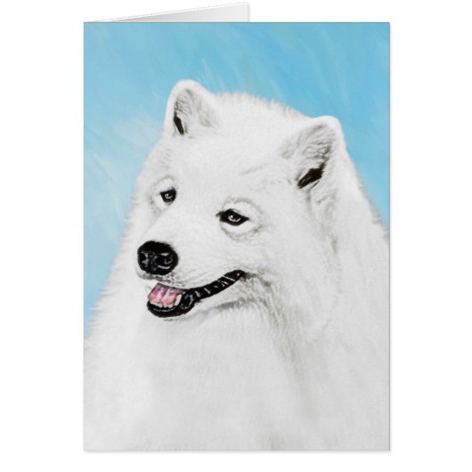 Samoyed Painting - Cute Original Dog Art (Voorkant)