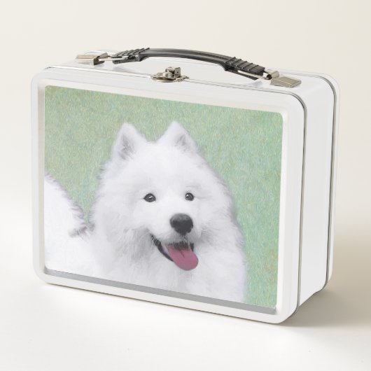 Samoyed Painting - Cute Original Dog Art (Voorkant)