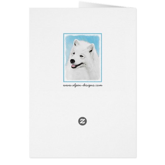 Samoyed Painting - Cute Original Dog Art (Achterkant)