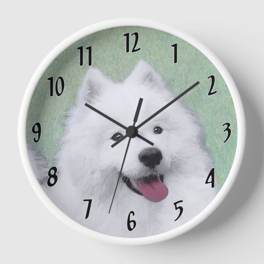 Samoyed Painting - Cute Original Dog Art (Voorkant)