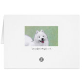 Samoyed Painting - Cute Original Dog Art (Achterkant Horizontaal)