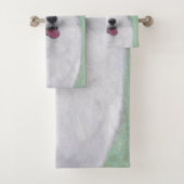 Samoyed Painting - Cute Original Dog Art Bad Handdoek (Insitu)