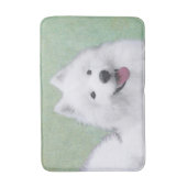 Samoyed Painting - Cute Original Dog Art Badmat (Voorkant Verticaal)
