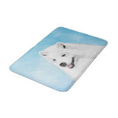 Samoyed Painting - Cute Original Dog Art Badmat (Gekanteld)