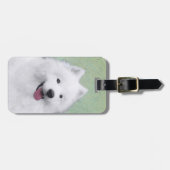 Samoyed Painting - Cute Original Dog Art Bagagelabel (Voorkant horizontaal)