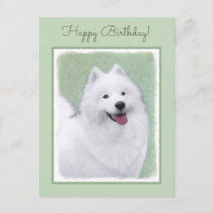 Samoyed Painting - Cute Original Dog Art Briefkaart