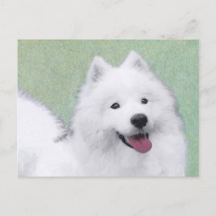 Samoyed Painting - Cute Original Dog Art Briefkaart