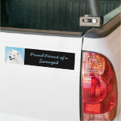 Samoyed Painting - Cute Original Dog Art Bumpersticker (Op Truck)