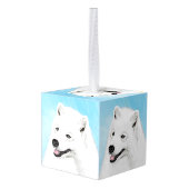 Samoyed Painting - Cute Original Dog Art Decoratie (Achter hoekig)