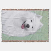 Samoyed Painting - Cute Original Dog Art Deken (Voorkant)