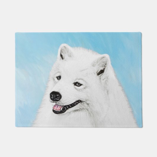Samoyed Painting - Cute Original Dog Art Deurmat (Voorkant)